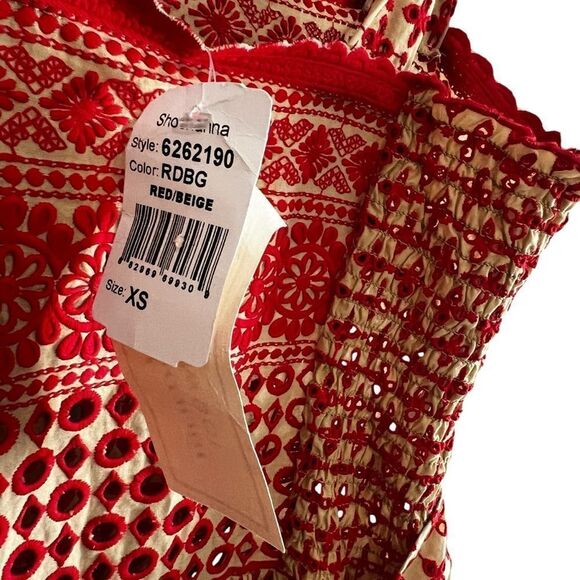 Shoshanna Floral Canyon Midi Dress with Embroidery and Eyelet Details NWT XS - Picture 5 of 9